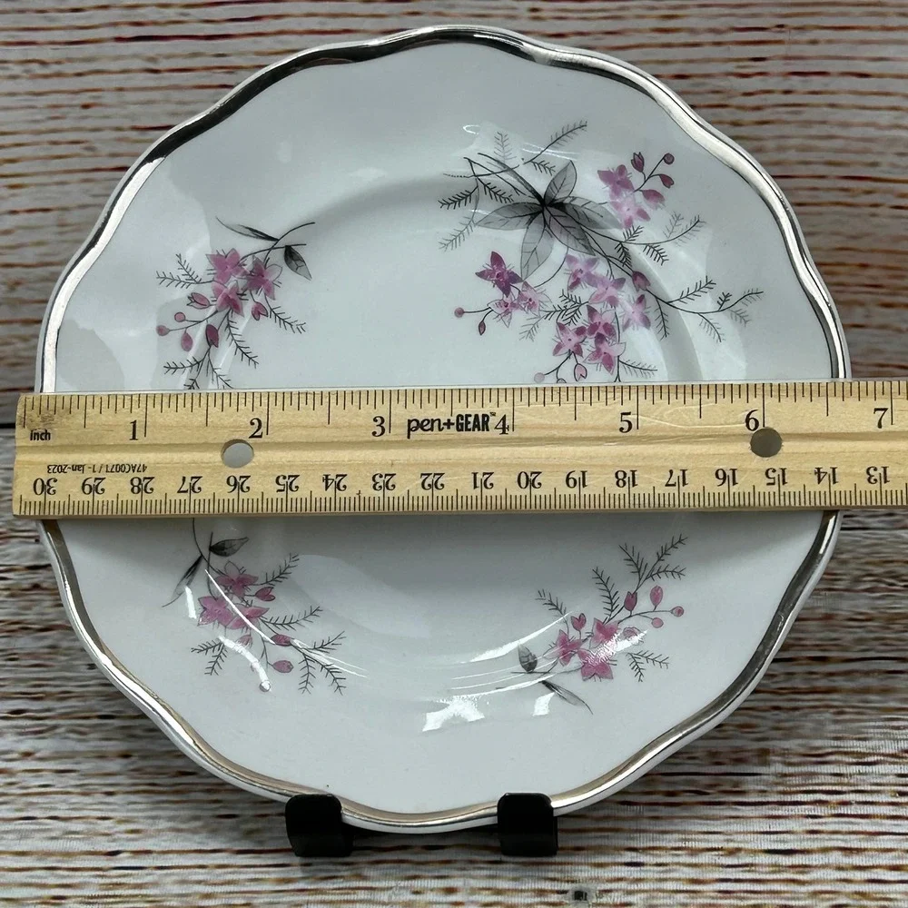 Favolina Karolina Jarolina Poland 3879 Bread Dessert Silver‎ Scalloped Floral 4